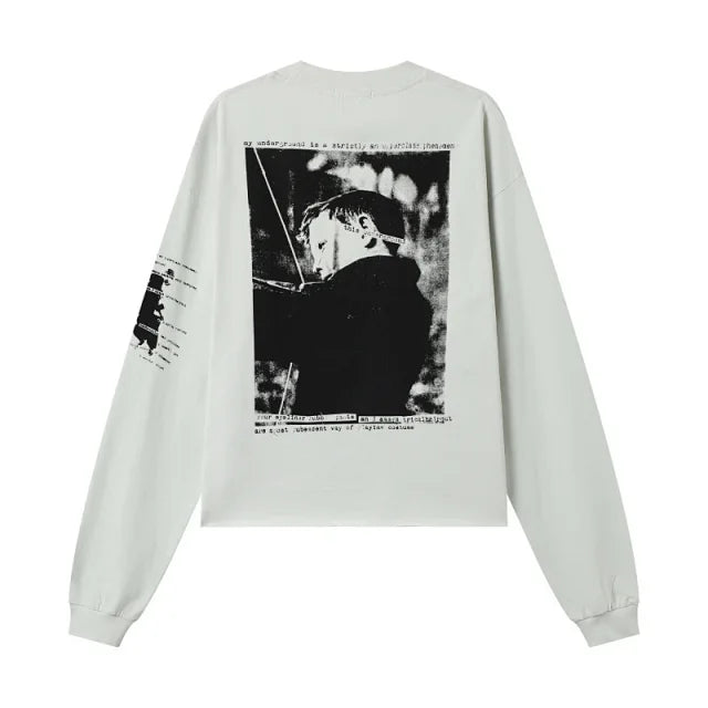 My Underground/Tricycle Long-Sleeve T-Shirt 'Faded White'