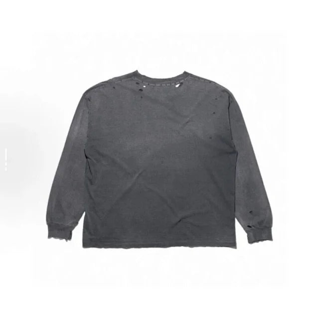 Thrashed Logo Longsleeve 'Worn Black/White'